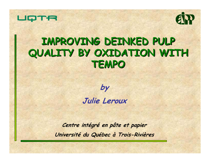 improving deinked pulp improving deinked pulp quality by