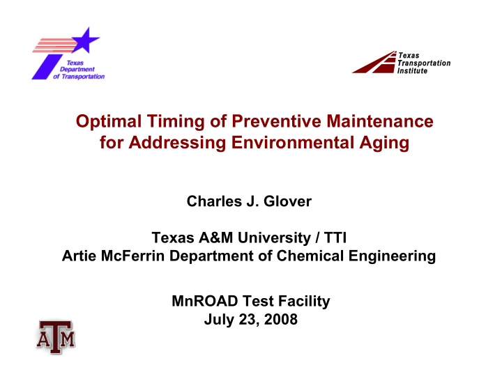 optimal timing of preventive maintenance for addressing