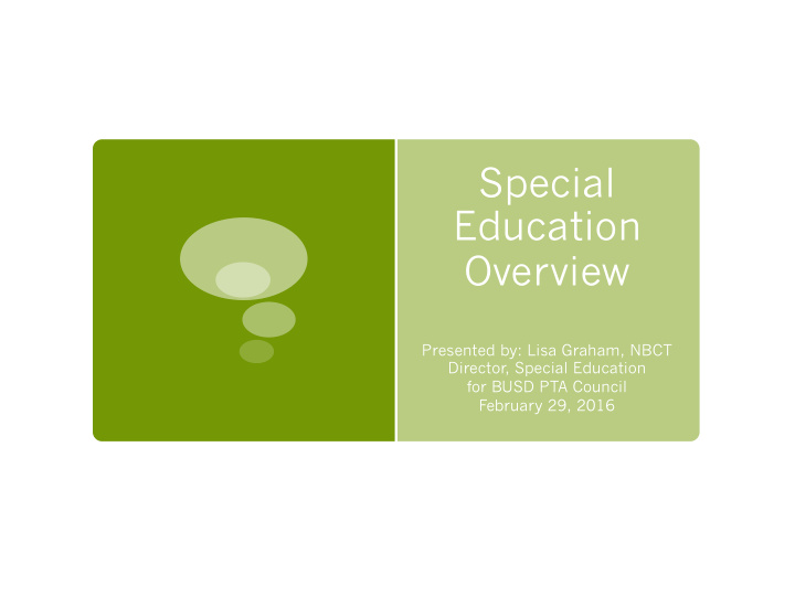 special education overview