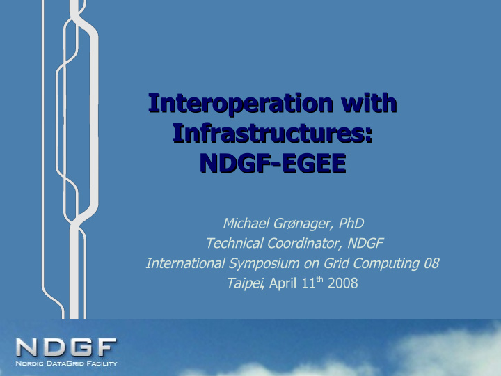 interoperation with interoperation with infrastructures