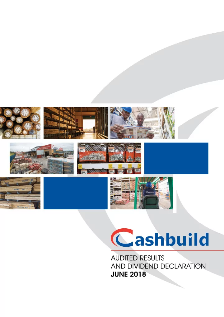 audited results and dividend declaration june 2018