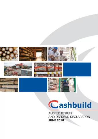 AUDITED RESULTS  AND DIVIDEND DECLARATION JUNE 2018  CONTENTS  FINANCIAL REVIEW  5  PRODUCT