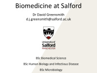 biomedicine at salford