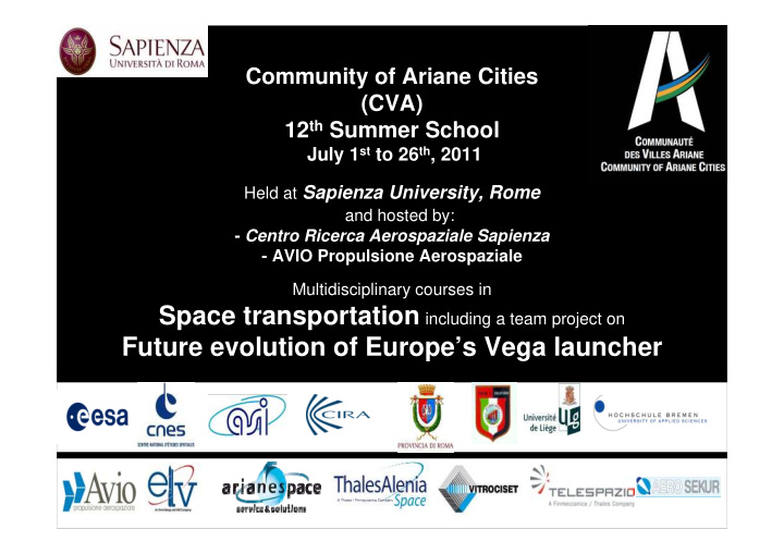 future evolution of europe s vega launcher