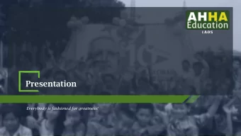 Presentation  Everybody is fashioned for greatness!  ABOUT US  US  It is our vision that every