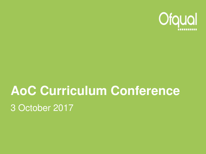 aoc curriculum conference
