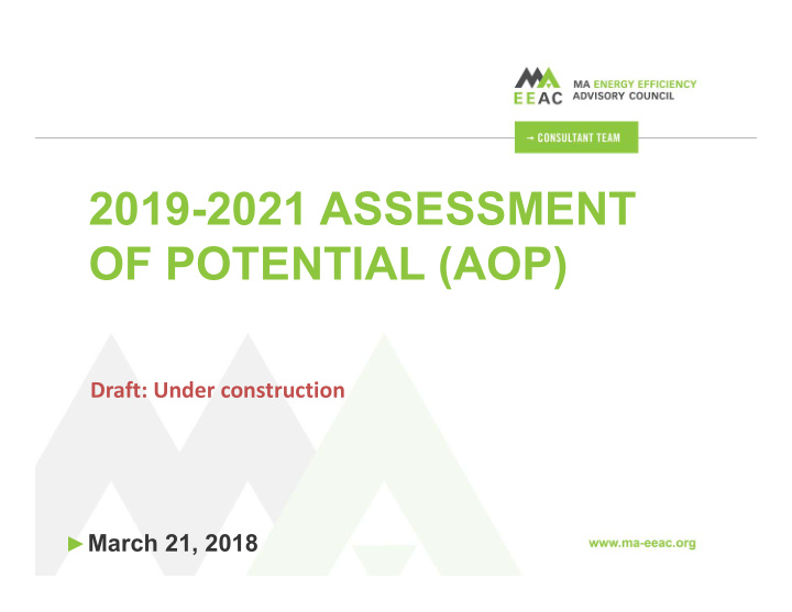 2019 2021 assessment of potential aop