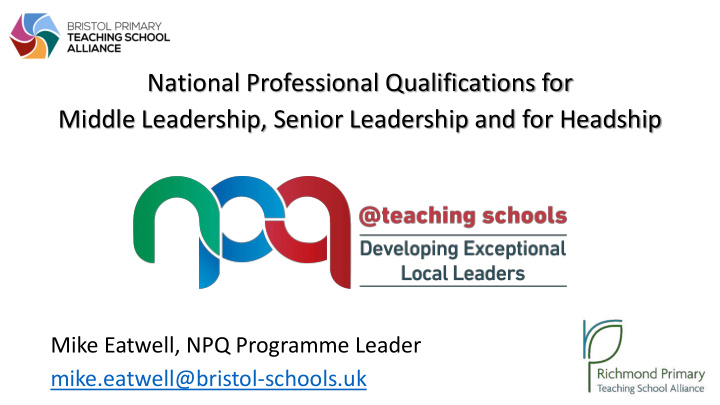 national professional qualifications for