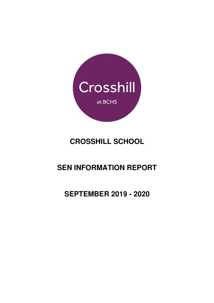 crosshill school sen information report september 2019