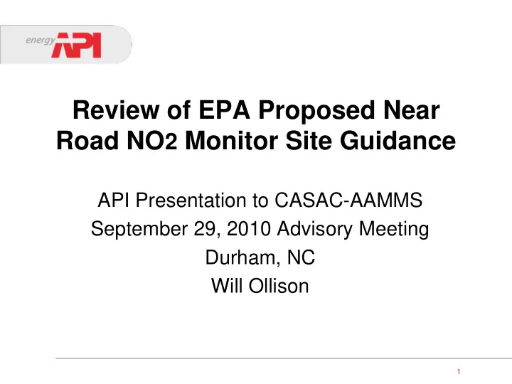 review of epa proposed near road no 2 monitor site