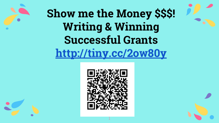 show me the money writing winning successful grants http