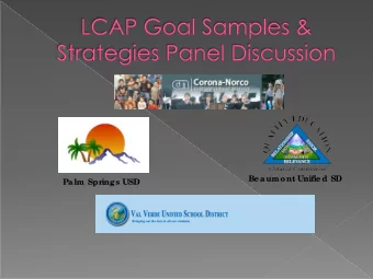 Be aumont Unifie d SD  Palm Spr  ings USD  Sa mple s o f ho w Stude nt Se rvic e s wo rk  o n Sc ho