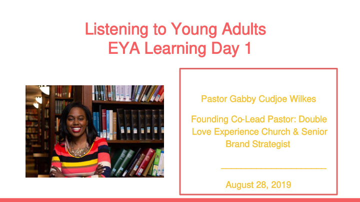 listening to young adults listening to young adults eya