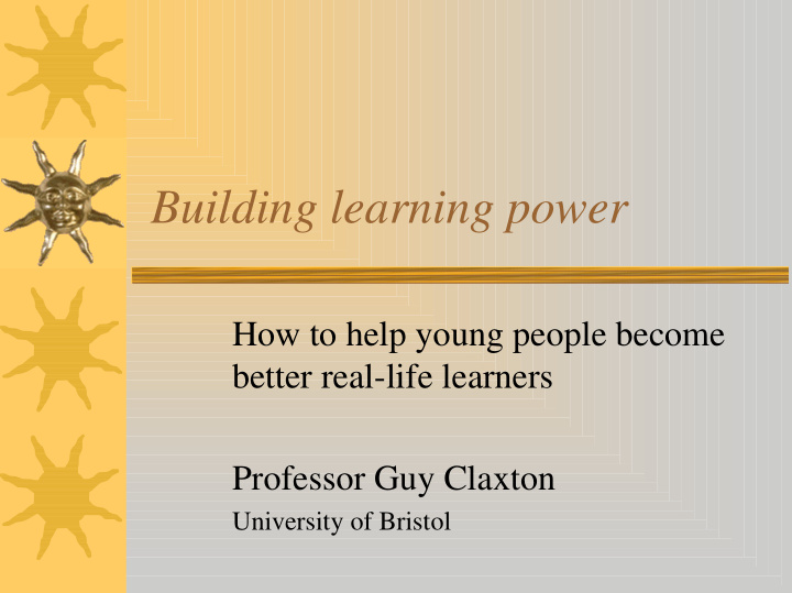 building learning power