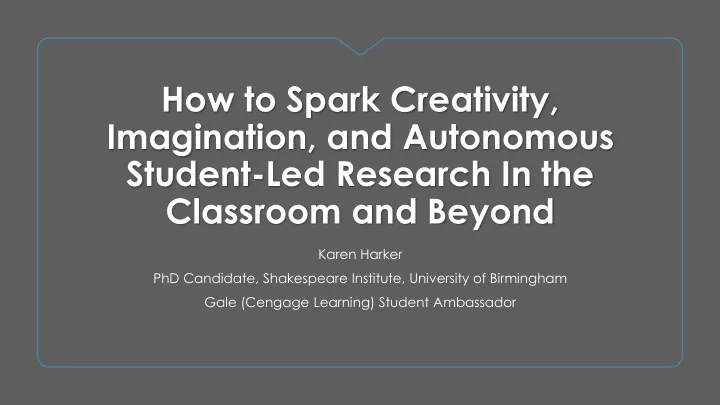 how to spark creativity