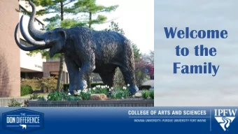 Family College of Arts and Sciences  Liberal Arts Education  Student Success Center  Our goal is