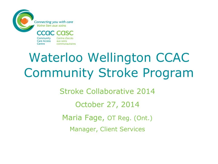 waterloo wellington ccac