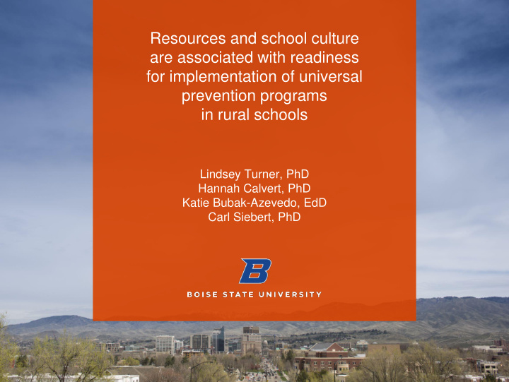 resources and school culture are associated with