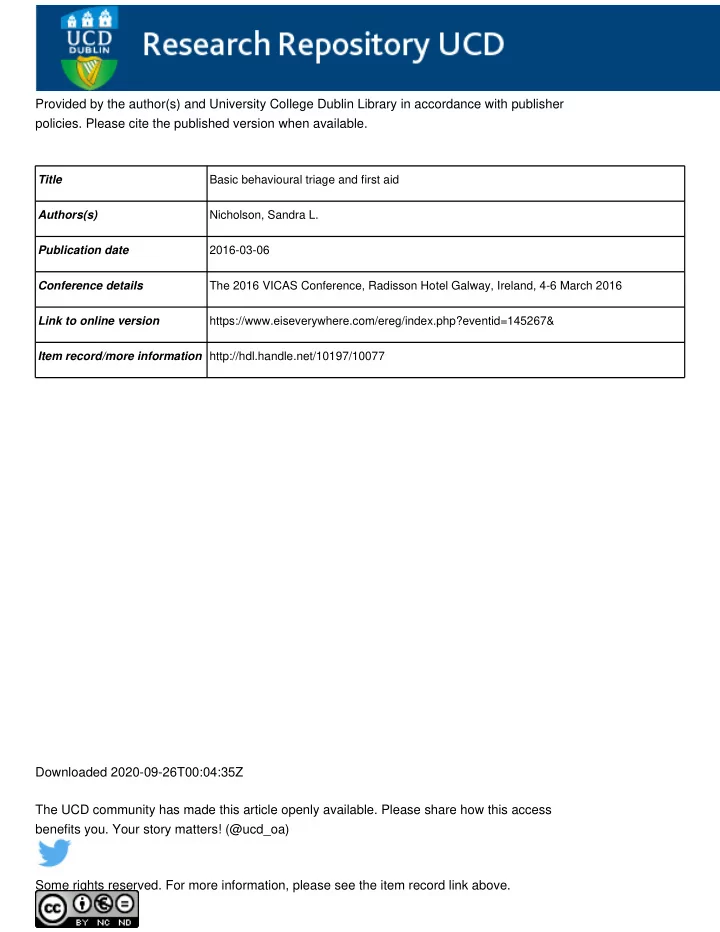 provided by the author s and university college dublin