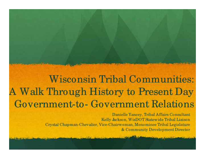 wisconsin tribal communities a walk through history to
