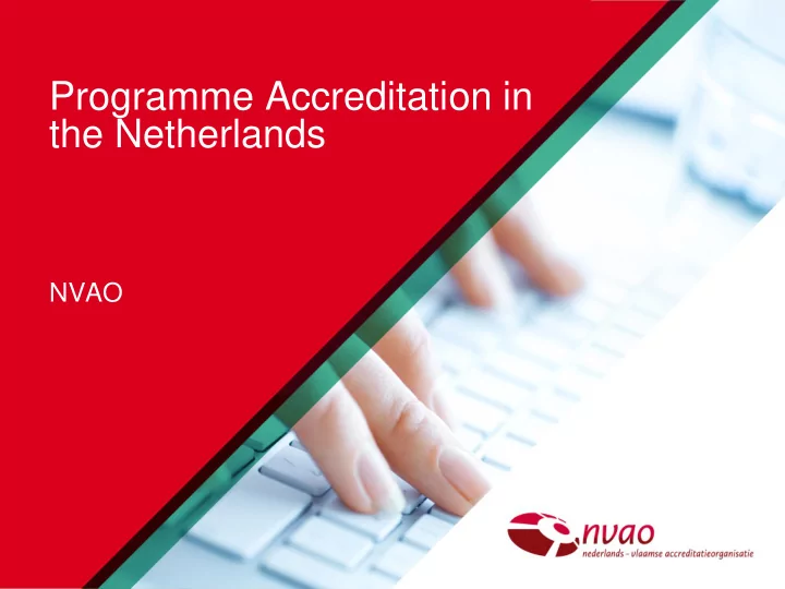programme accreditation in