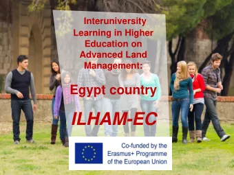 ILHAM-EC  Date: in 12 pts  Erasmus+  National Erasmus+ Office Egypt  Interuniversity Learning in