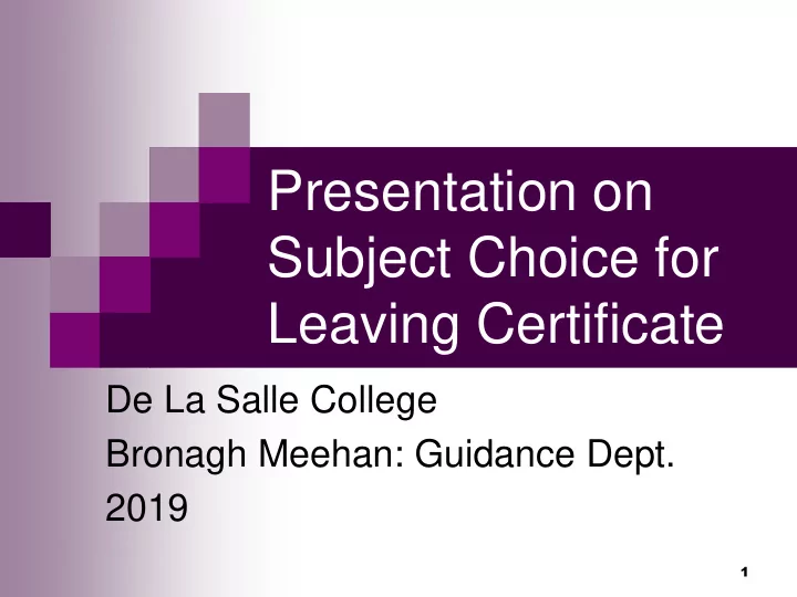 leaving certificate