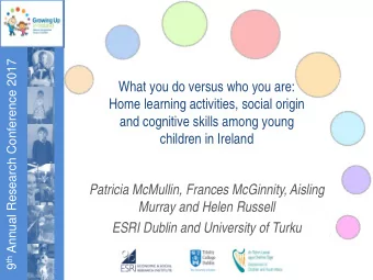 What you do versus who you are:  Home learning activities, social origin  and cognitive skills