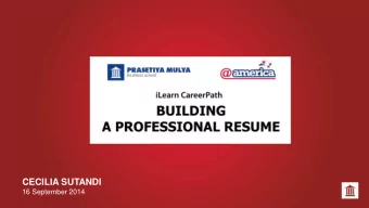 CECILIA SUTANDI  16 September 2014  BAD CV vs GOOD CV Curriculum Vitae  Address: 66 Hendford Hill,