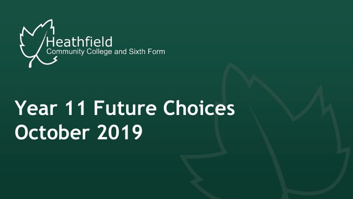 year 11 future choices