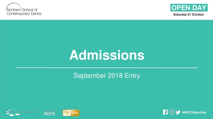 admissions