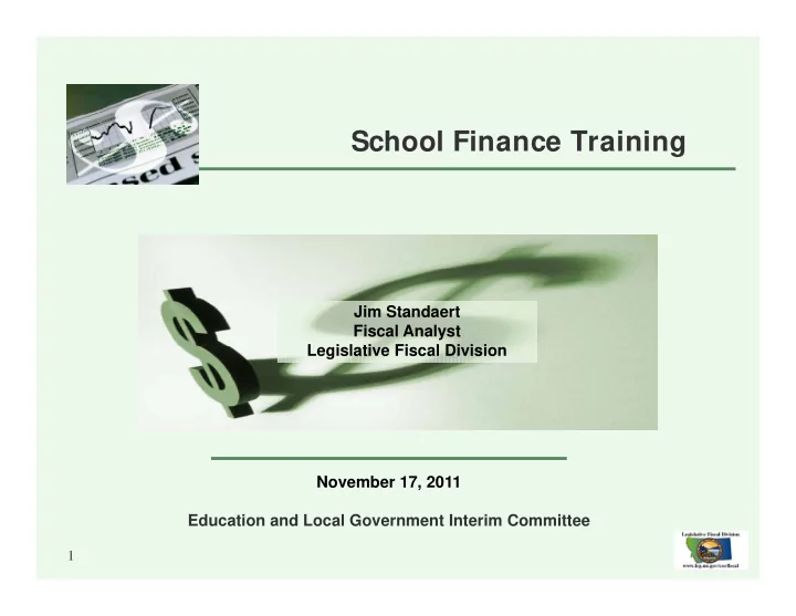 school finance training