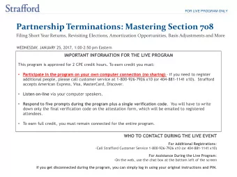 Partnership Terminations: Mastering Section 708  Filing Short Year Returns, Revisiting Elections,