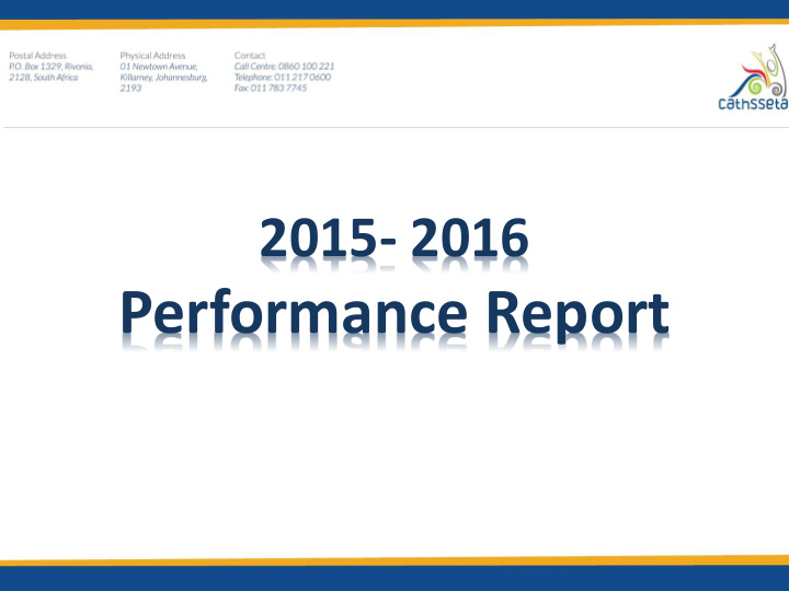 performance report performance fy 2013 14 to 2015 16