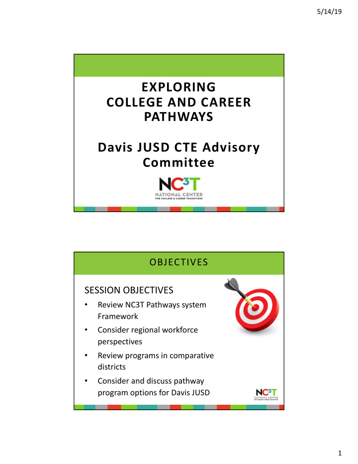 exploring college and career pathways davis jusd cte