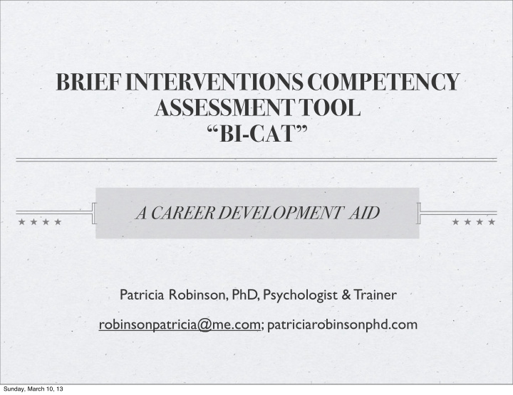 brief interventions competency assessment tool bi cat