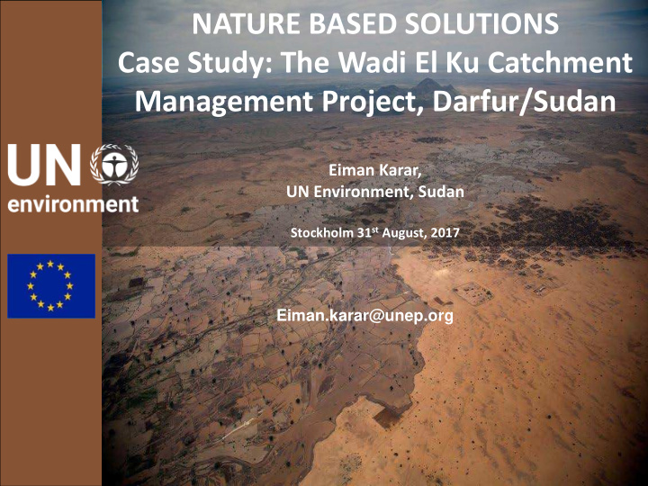 nature based solutions case study the wadi el ku