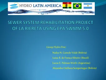Group Hydro Five :  Nadya N. Canedo Vidal (Bolivia)  Luiza B. de Frana Ribeiro (Brazil)
