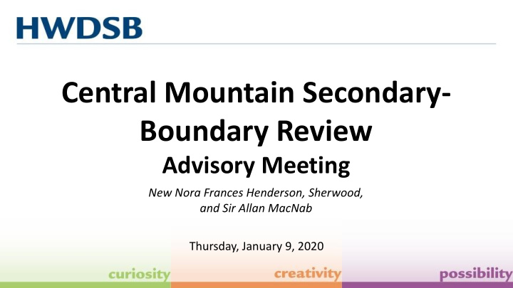 central mountain secondary boundary review