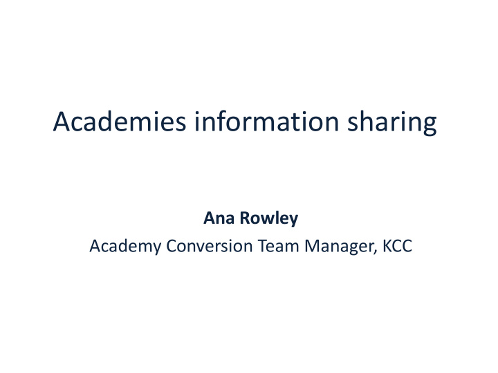 academies information sharing