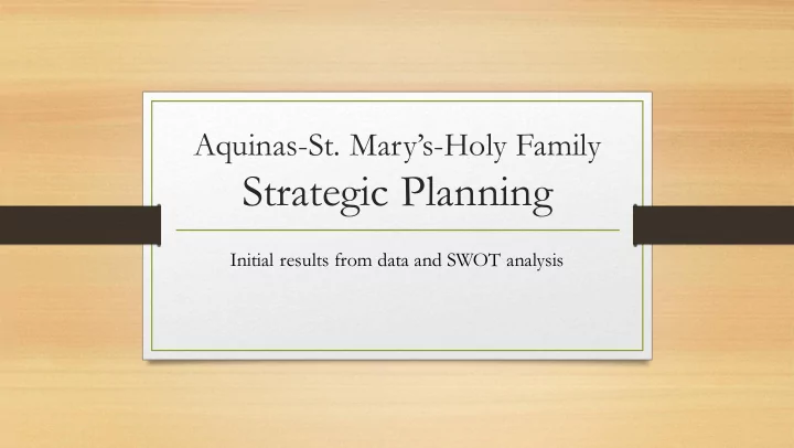 strategic planning