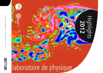 laboratoire de physique  Contents  Forewords