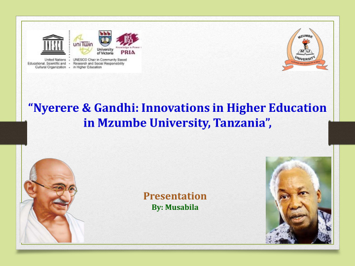 in mzumbe university tanzania