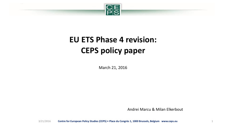 ceps policy paper