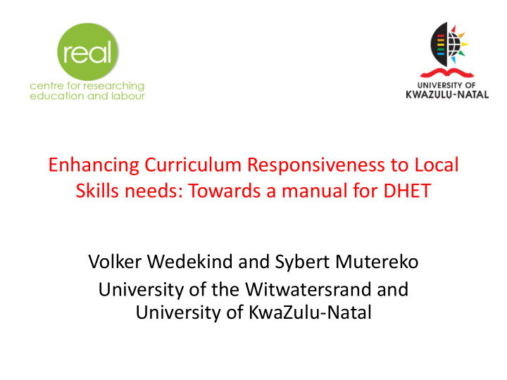 enhancing curriculum responsiveness to local skills needs