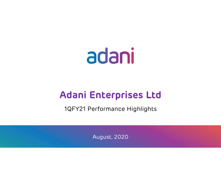 adani enterprises ltd