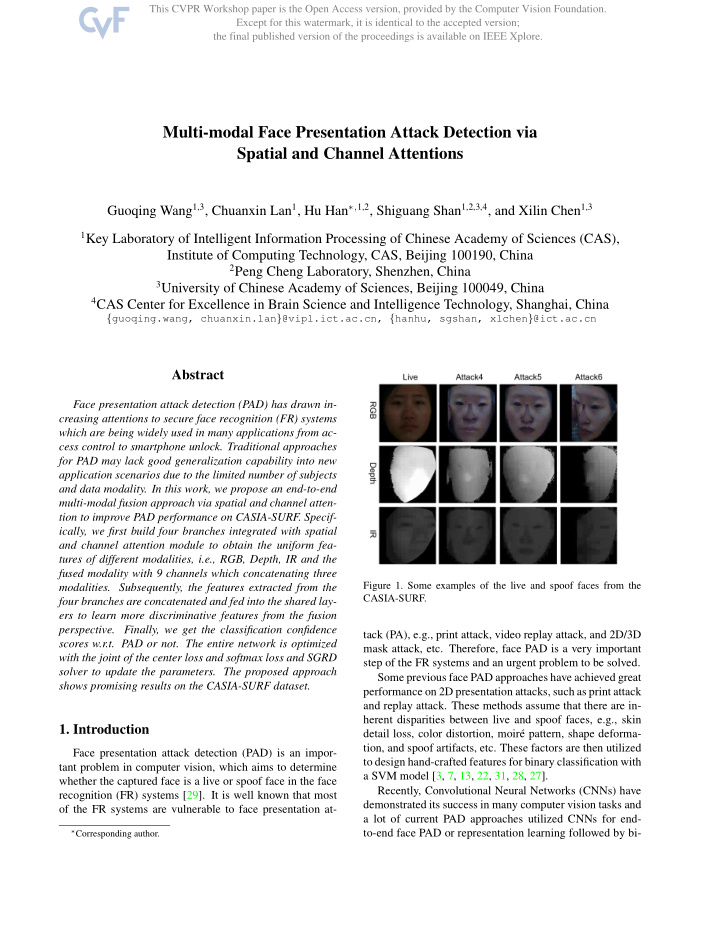 multi modal face presentation attack detection via