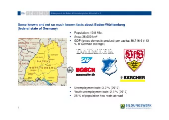 Some known and not so much known facts about Baden-Wrttemberg  (federal state of Germany)