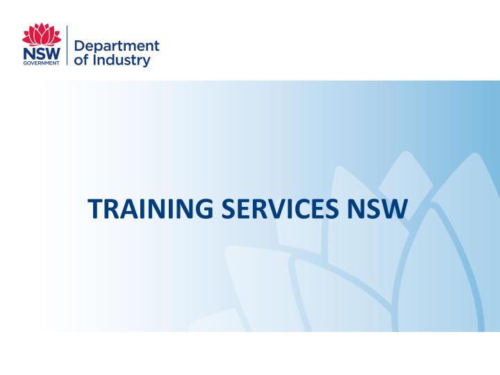 training services nsw