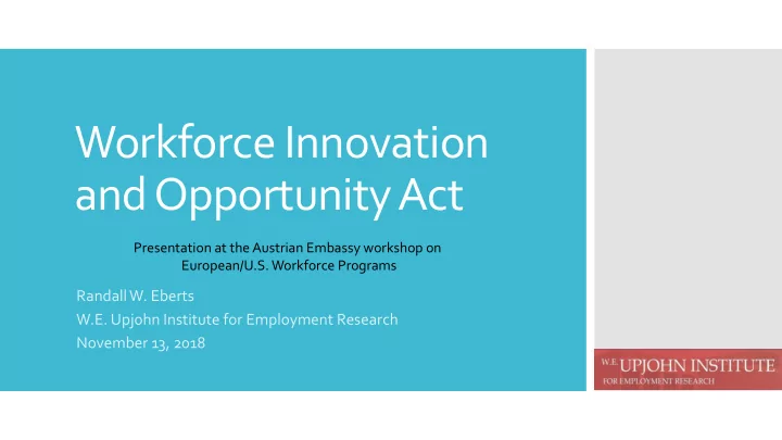 and opportunity act